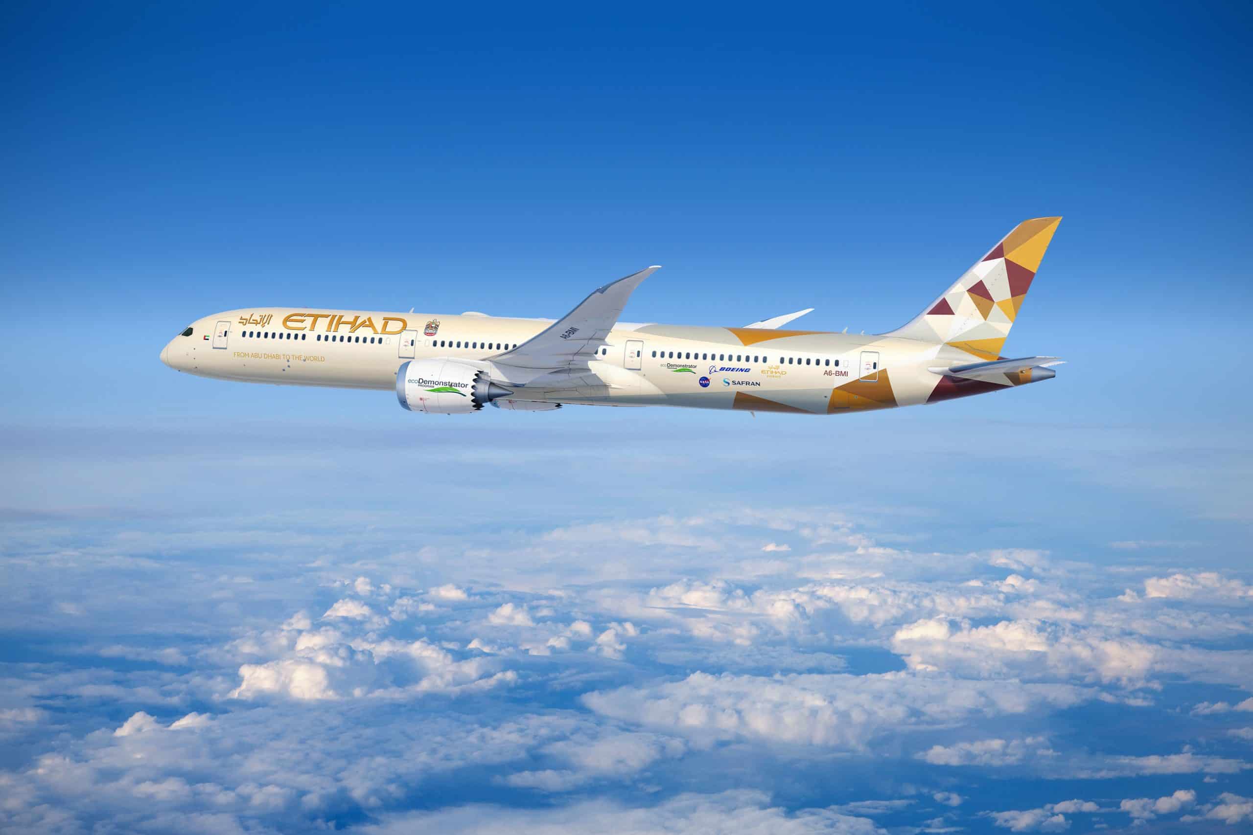 الاتحاد للطيران تعزز شراكتها مع بوينج من خلال برنامج ecoDemonstrator المستدام