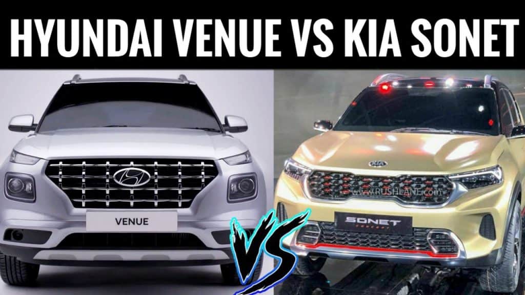مقارنة بين سيارتي"Hyundai Venue" و"Kia Sonet"
