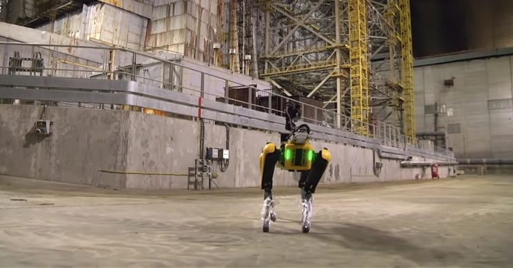 رصد روبوت شبيه للكلاب في محطة تشيرنوبيل للطاقة النووية