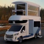 Maxus Life Home V90 Villa .. سيارة متنقلة بدورين لتوفير جميع وسائل الراحة والترفيه