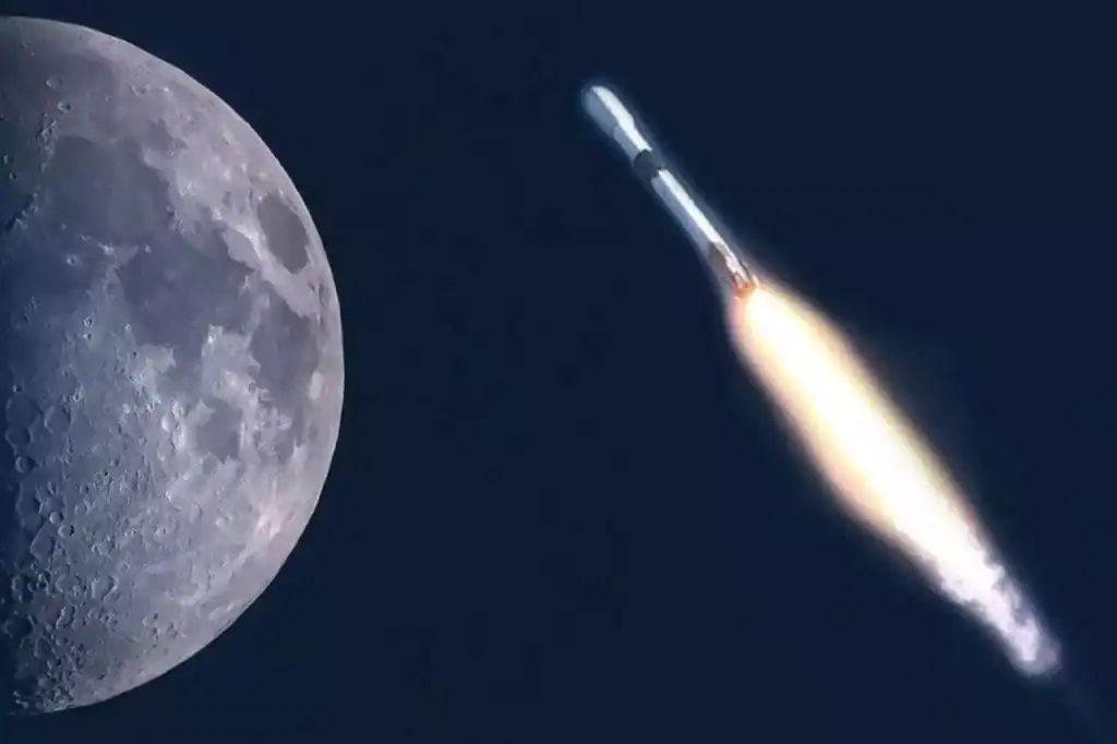صاروخ صينى غير تابع لشركة SpaceX سيصطدم بالقمر.. تعرف على التفاصيل