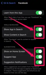 تعديل كيفية عمل اقتراحات Siri مع تطبيقات معينة