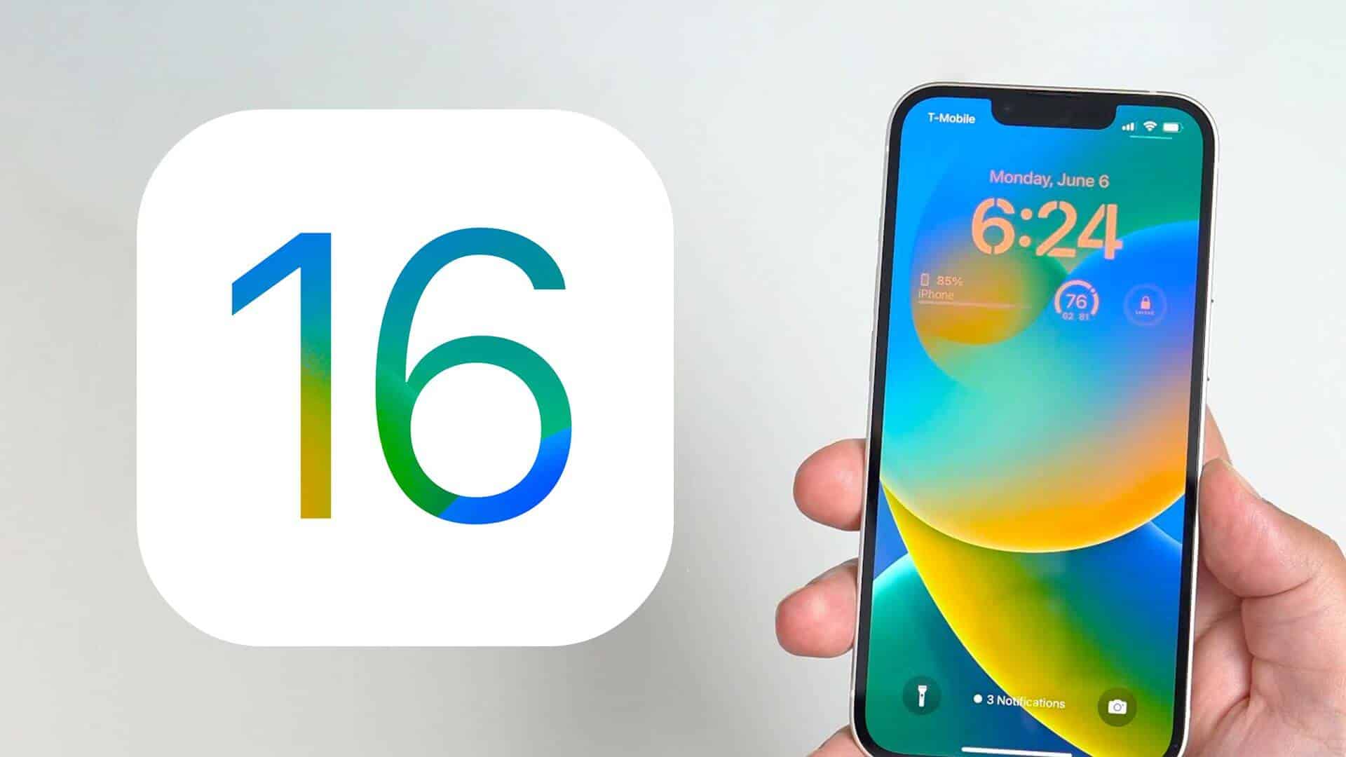 نظام التشغيل iOS 16