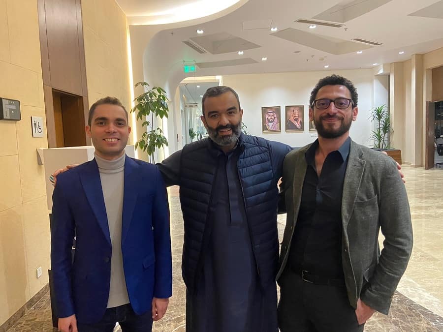 وزير الاتصالات والزميلان طه صقر ومحمد سمير