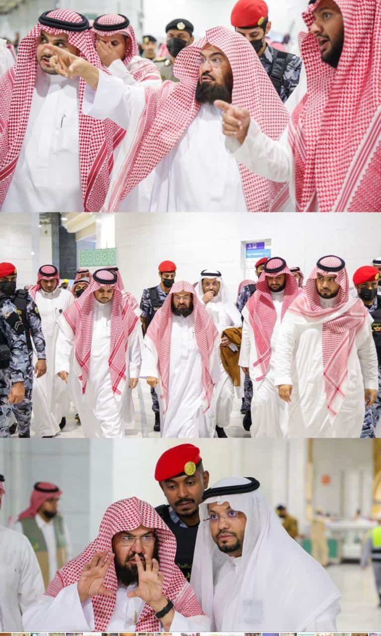 الشيخ السديس يشرف على ادارة الحشود والتفويج