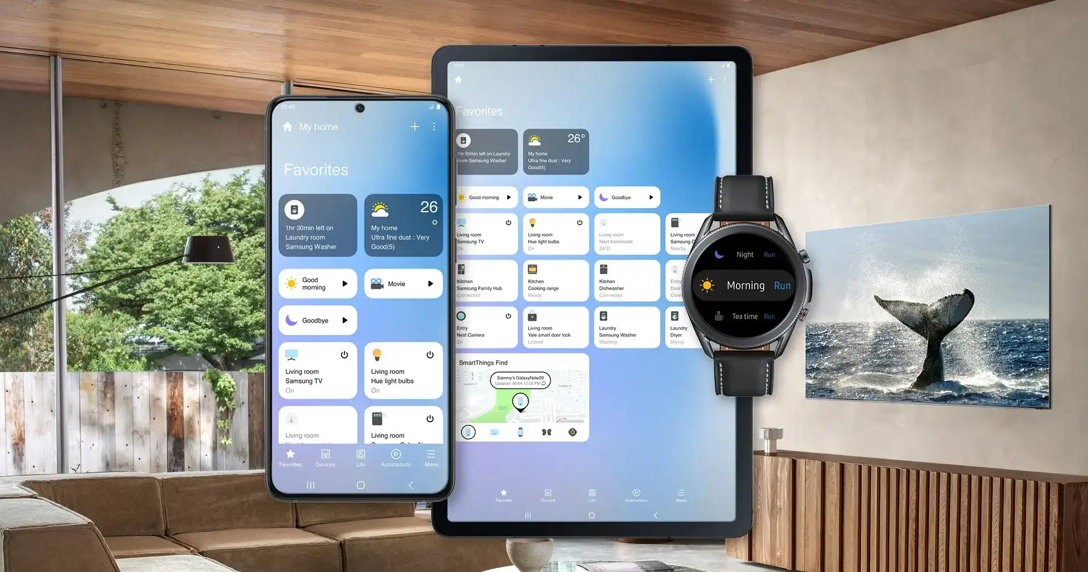 مزايا تطبيق SmartThings