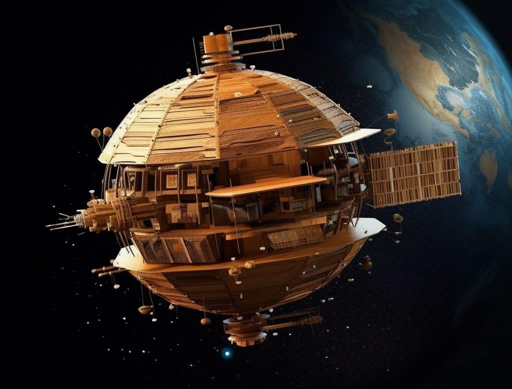 قمر صناعي خشب