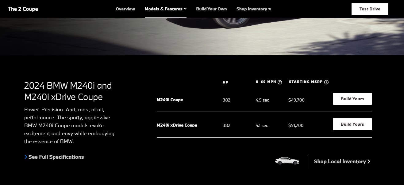 سعر سيارة بي إم دبليو M240i