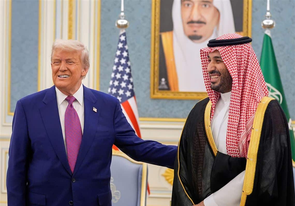 سمو الأمير محمد بن سلمان والرئيس الأمريكي ترامب