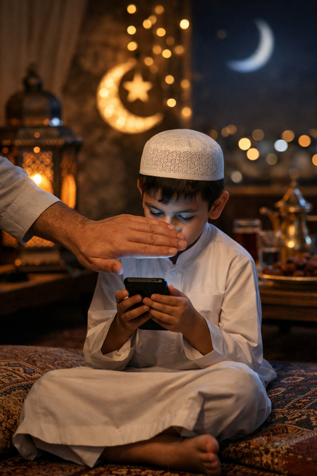 حماية الأطفال - صورة مولدة بالذكاء الاصطناعي