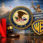 صفقة استحواذ «نتفليكس».. صورة مولدة بالذكاء الاصطناعي